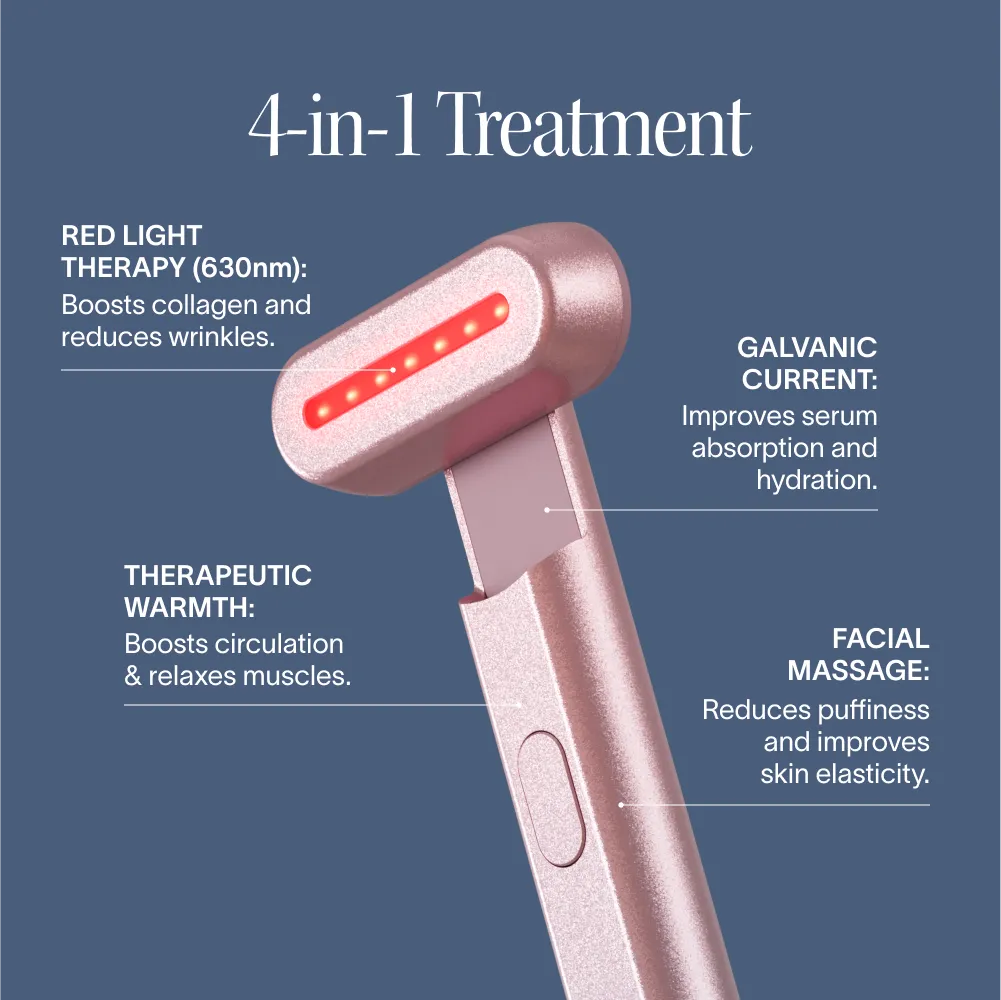 4-in-1 Radiant Renewal Skincare Wand with Red Light Therapy - Image 17